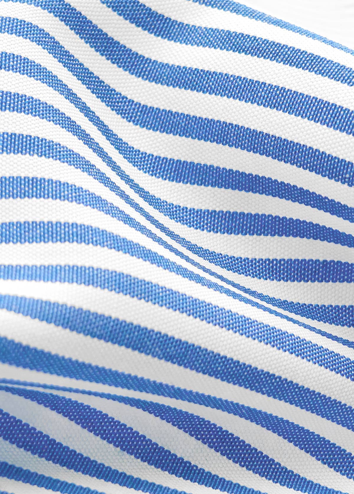 Striped Blue Short Sleeve Square Neck T Shirt
