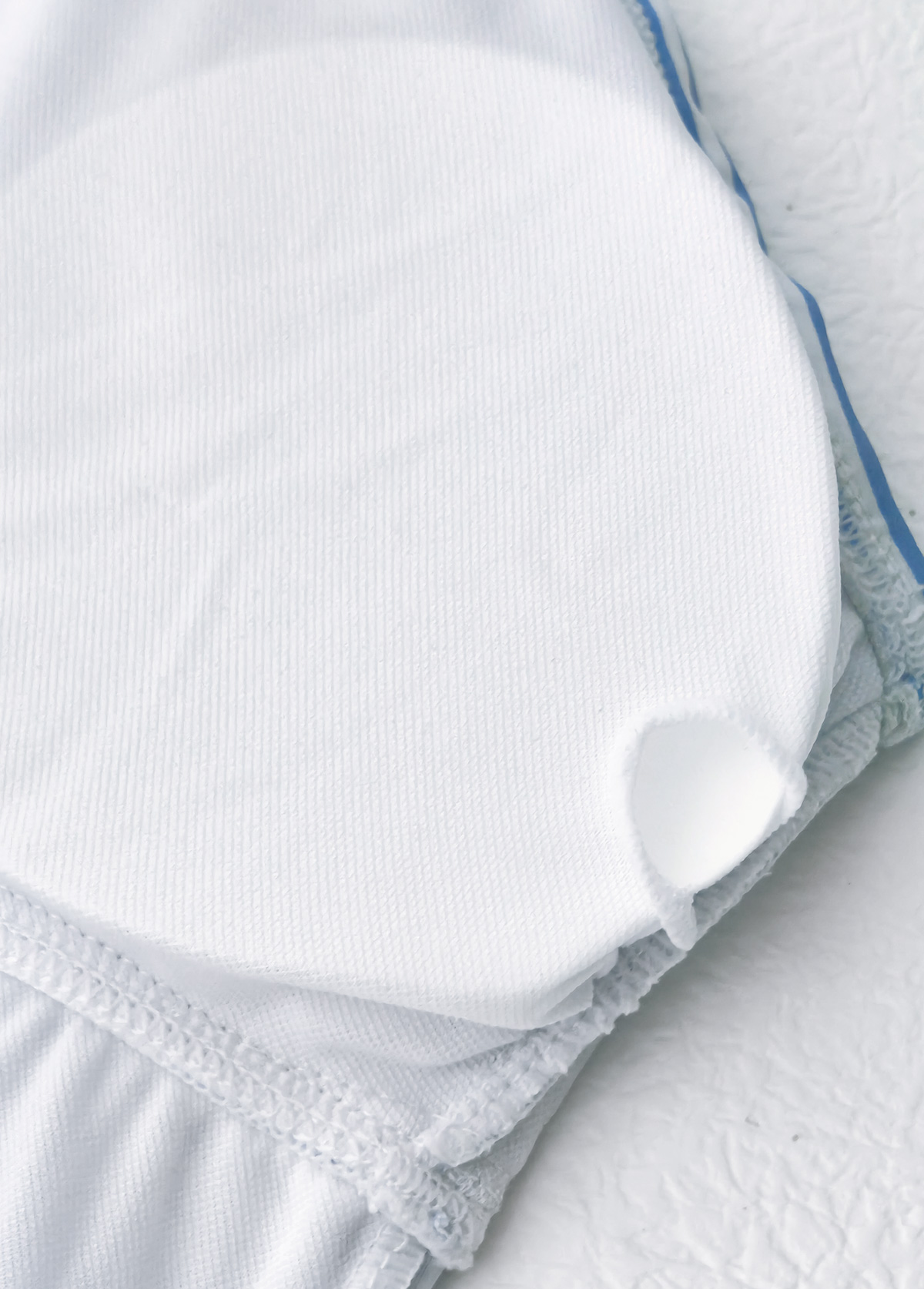 Mid Waisted Striped Light Blue Tankini Set