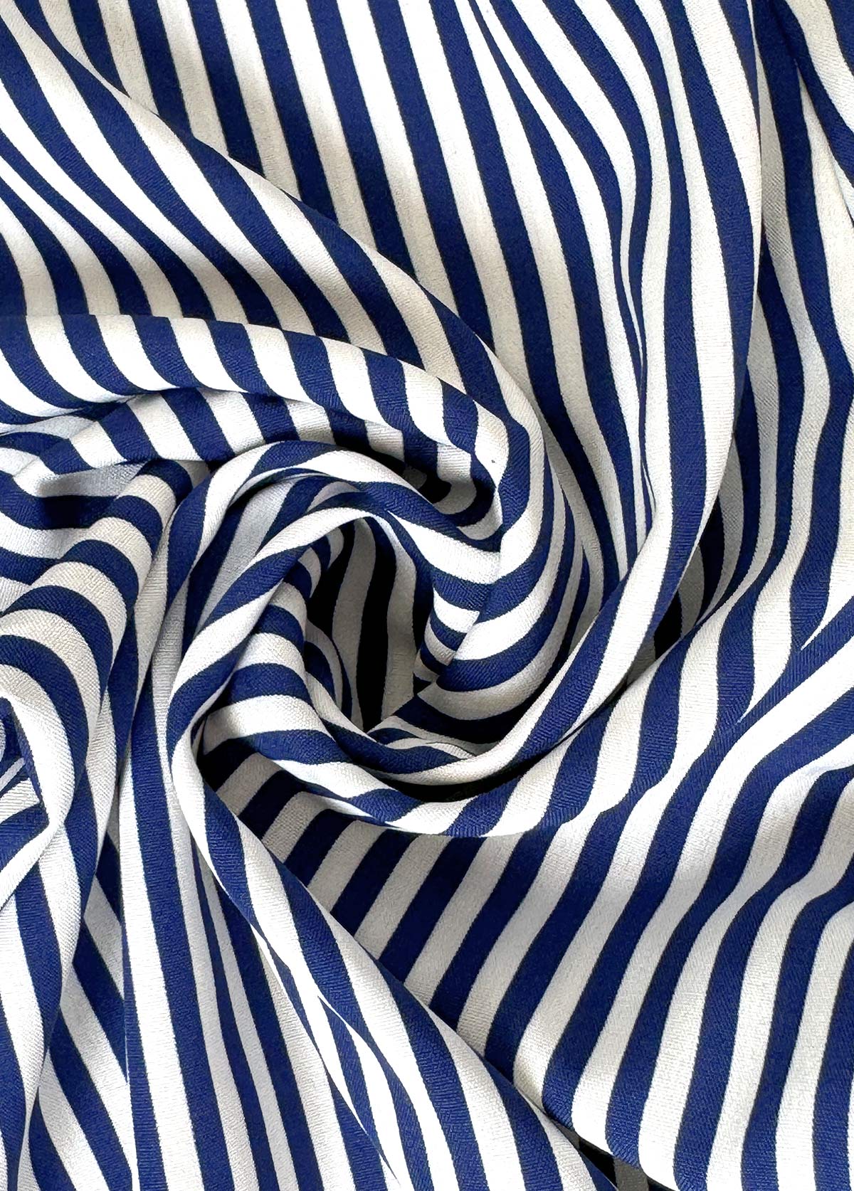 Striped Blue Straight Leg Elastic Waist Mid Waisted Pants