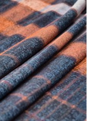 Plaid Fake 2in1 Navy Short Sleeve Shirt