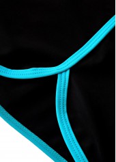 Plus Size Mint Green Geometric Print Patchwork Tankini Set