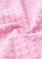 Contrast Binding V-Neck Pink Tankini Set