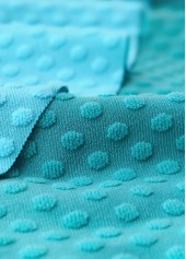 V Neck Patchwork Cyan Tankini Set