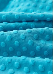 Patchwork Cut Out Cyan One Piece Swimwear