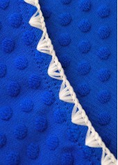 High Waisted Plants Print Ruched Royal Blue Tankini Set