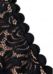 Mid Waisted Lace Black Bikini Set