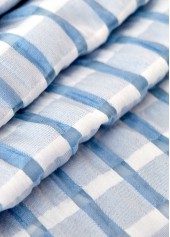 Light Blue Short A Line Sleeveless V Neck Dress