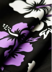 Plus Size Mid Waisted Light Purple Tankini Set