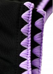 Plus Size Mid Waisted Light Purple Tankini Set