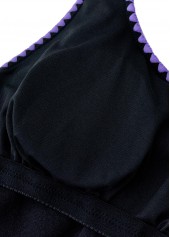 Plus Size Mid Waisted Light Purple Tankini Set