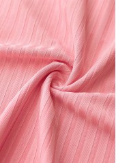 Mid Waisted Tropical Plants Print Dusty Pink Tankini Set