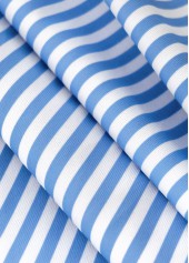 One Shoulder Ruffle Light Blue One Piece Swimdress