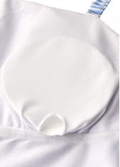 One Shoulder Ruffle Light Blue One Piece Swimdress