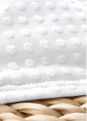 High Waisted White Tie Bikini Set