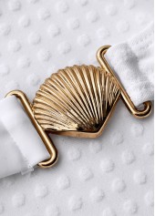 Low Waisted White Tie Bikini Set