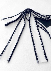 Striped Black High Elasticity One Piece Swimwear