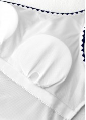 Striped Black High Elasticity One Piece Swimwear