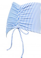 Mid Waisted Striped Blue Tankini Set