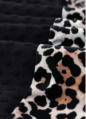 Mid Waisted Leopard Black Tankini Top-No Bottom