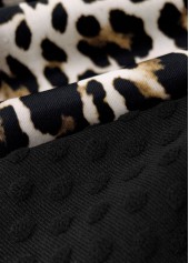 Mid Waisted Leopard Black Tankini Set