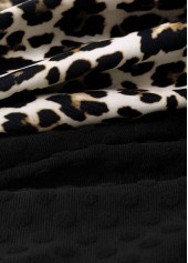 Mid Waisted Leopard Black Tankini Set