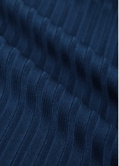 Mid Waisted Tropical Plants Print Navy Tankini Set