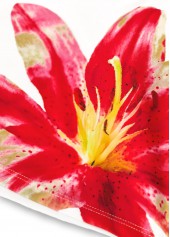 Plus Size Mid Waisted Red Floral Print Tankini Set