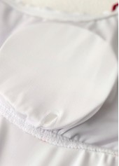 Plus Size Mid Waisted Red Floral Print Tankini Set