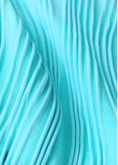 Mid Waisted Cyan Patchwork Bikini Set