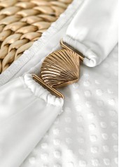 Mid Waisted White V-Neck Bikini Set