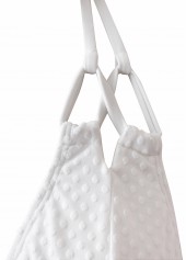 Mid Waisted White V-Neck Bikini Set