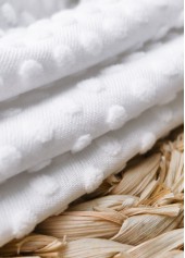 White Ruched Detail One Piece Swimwear