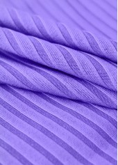 Mid Waisted Floral Print Purple Tankini Set