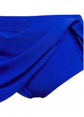 Mid Waisted Floral Print Royal Blue Tankini Set