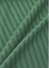 Mid Waisted Tropical Plants Print Sage Green Tankini Set