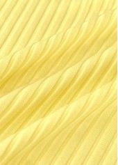 Mid Waisted Tropical Plants Print Light Yellow Tankini Set