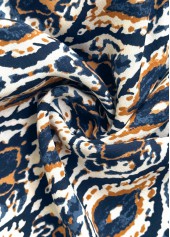 Tribal Print Multi Color A Line Elastic Waist Skirt