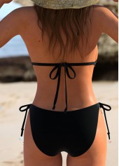 Low Waisted Butterfly Print Blue Bikini Set