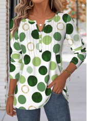 Polka Dot Multi Color Long Sleeve T Shirt