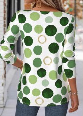 Polka Dot Multi Color Long Sleeve T Shirt