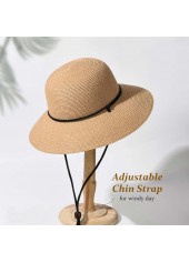 Light Camel Foldable Straw Visor Hat