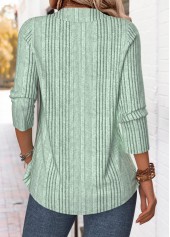 Tummy Coverage Sage Green Long Sleeve T Shirt