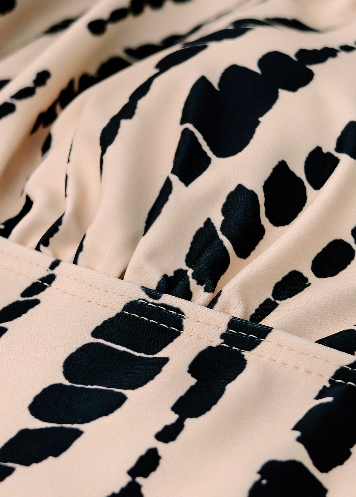 Tie Dye Print Criss Cross One Piece Swimwear