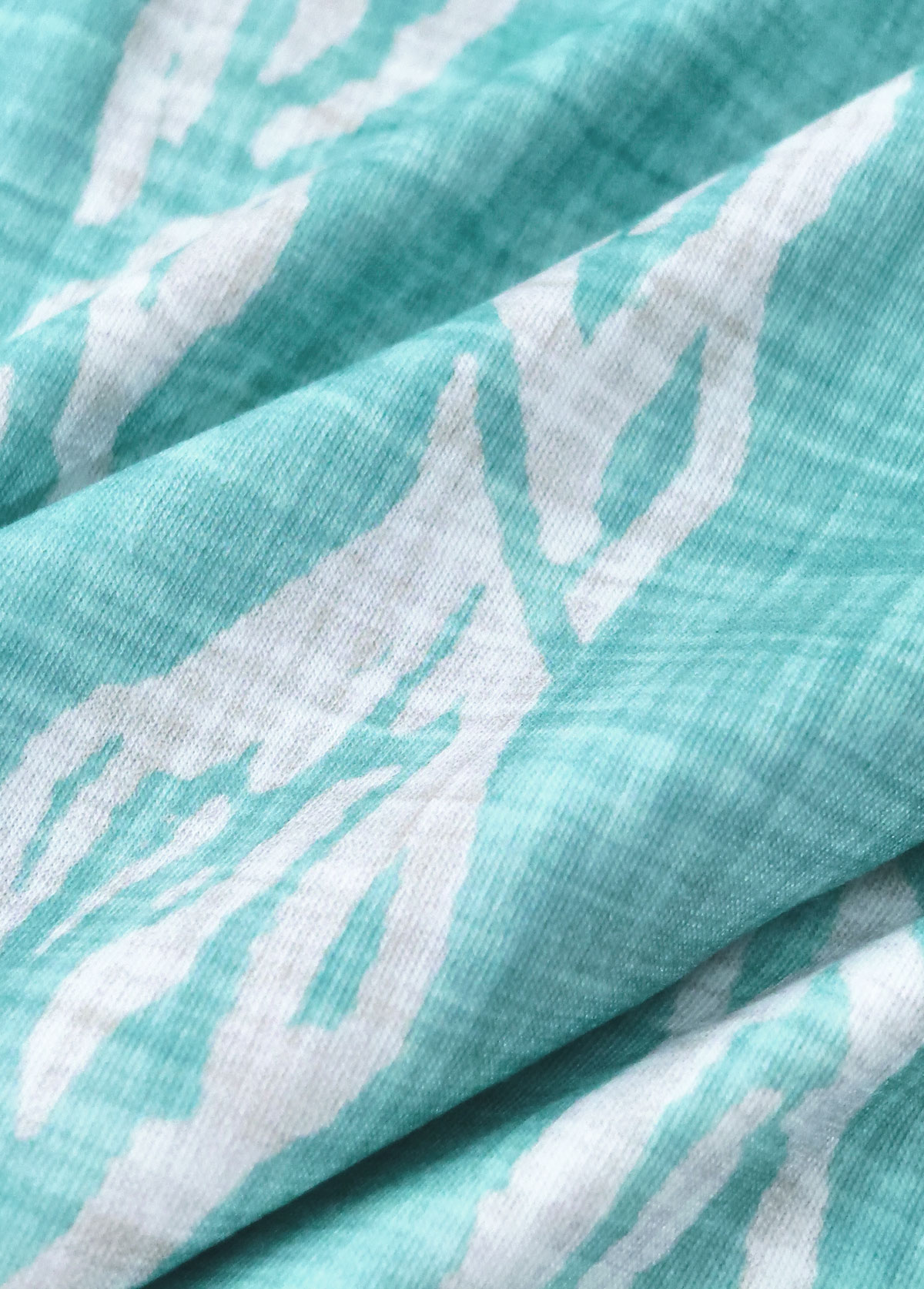 Marine Life Print Tummy Coverage Mint Green Strappy Dress