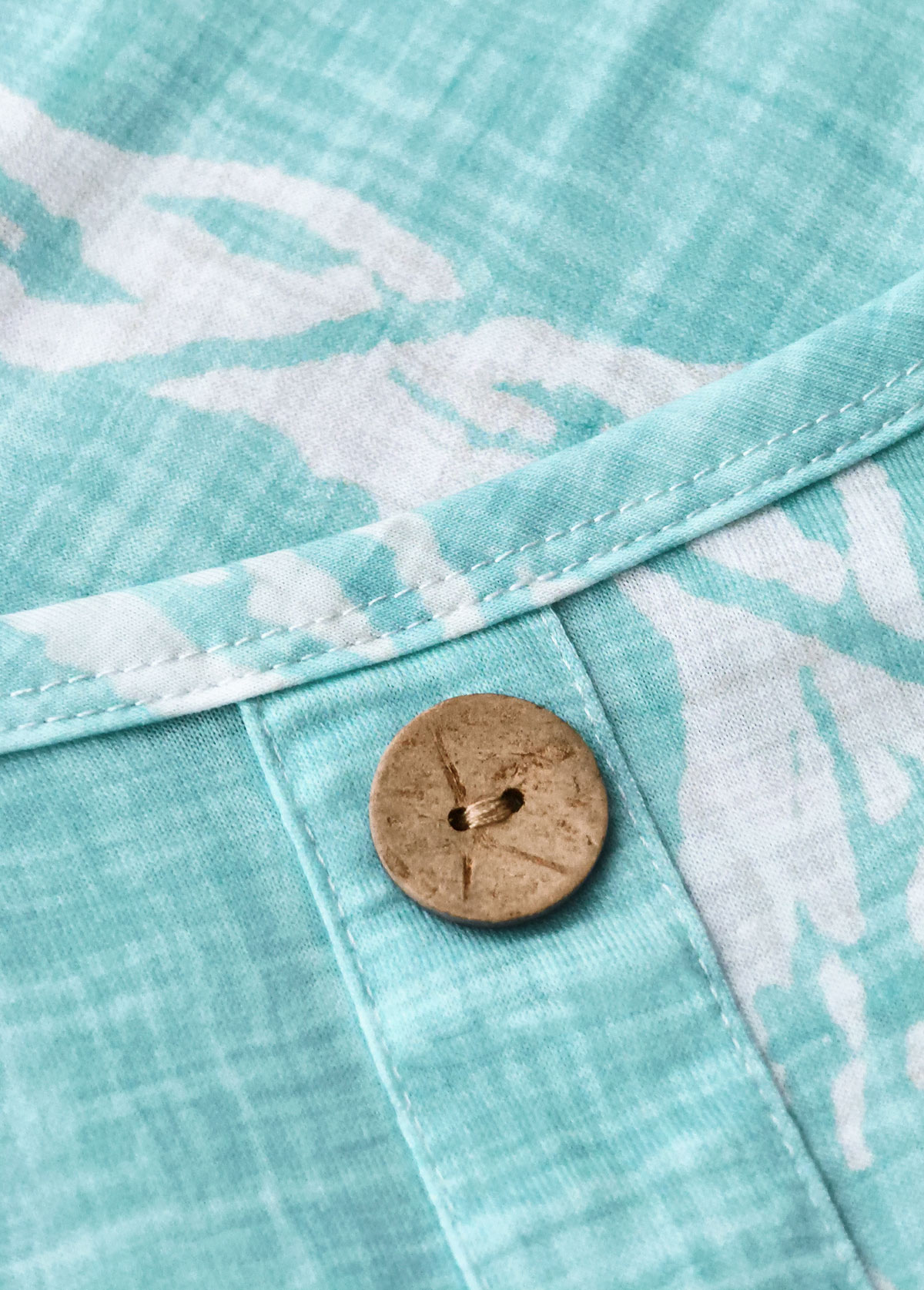 Marine Life Print Tummy Coverage Mint Green Strappy Dress