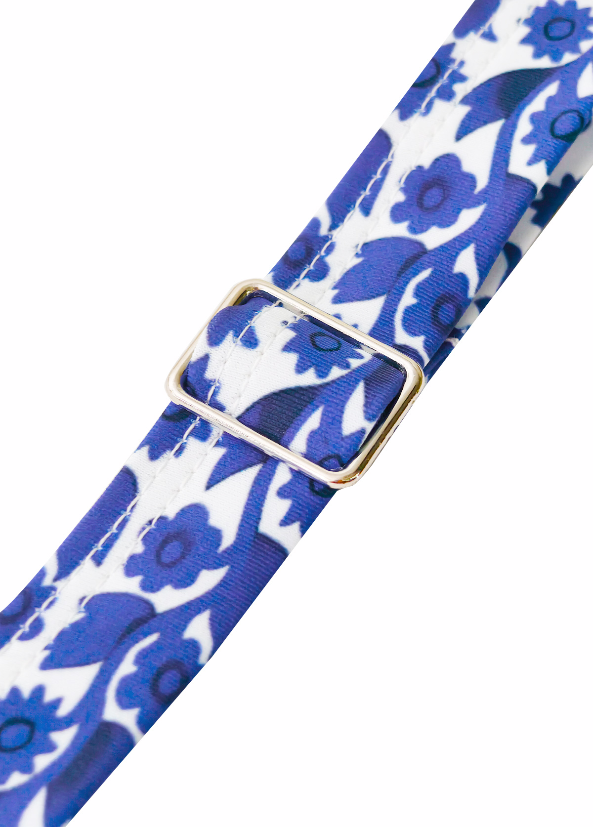 Random Floral Print Ruched Blue Tankini Set