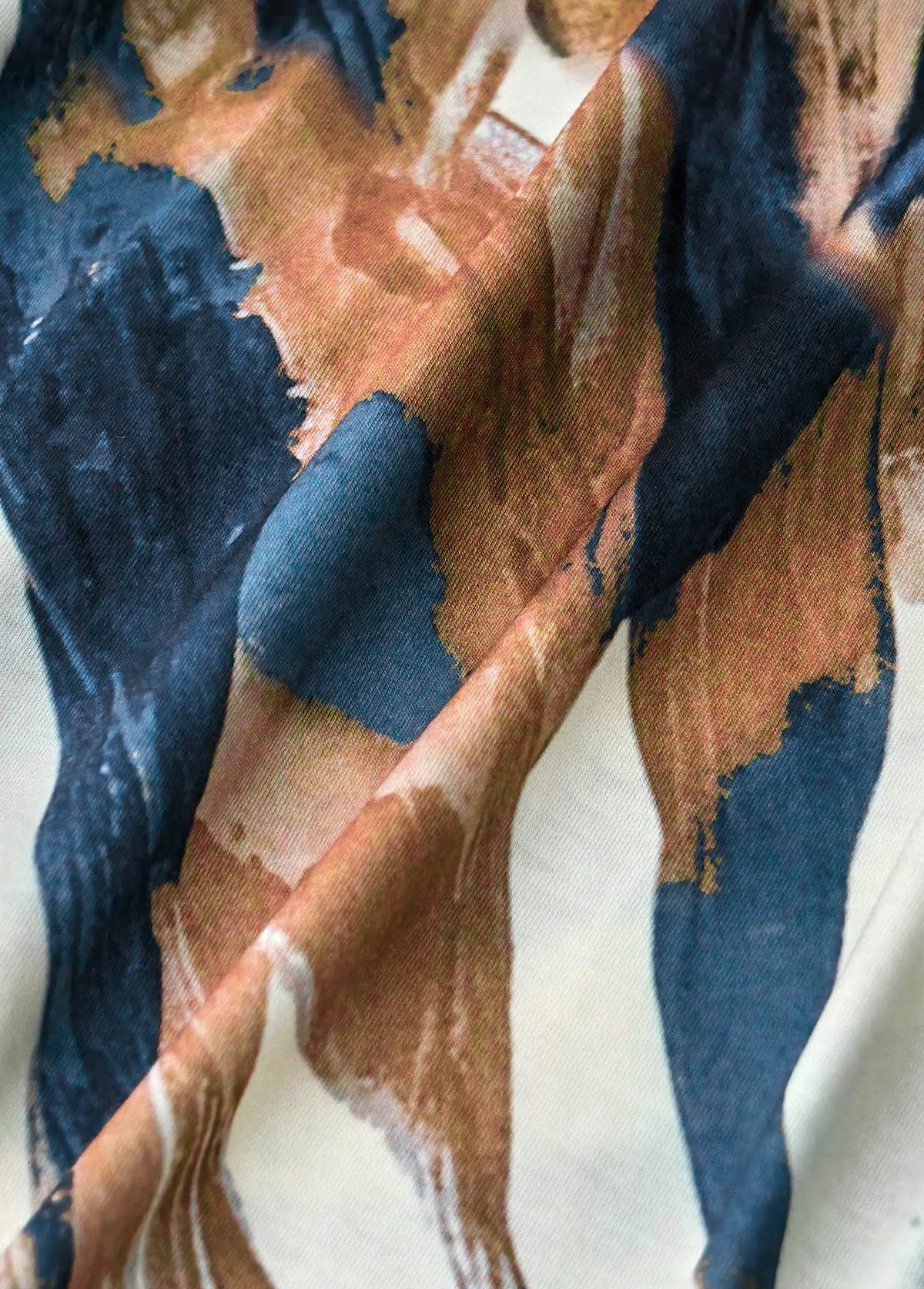 Geometric Print Button White Short Sleeveless V Neck Dress