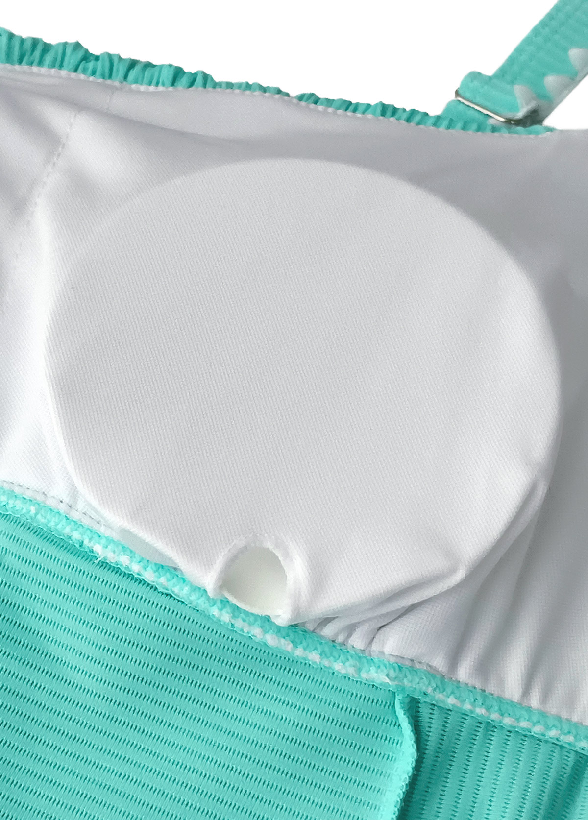 Cyan Mid Waisted Floral Print Tankini Set