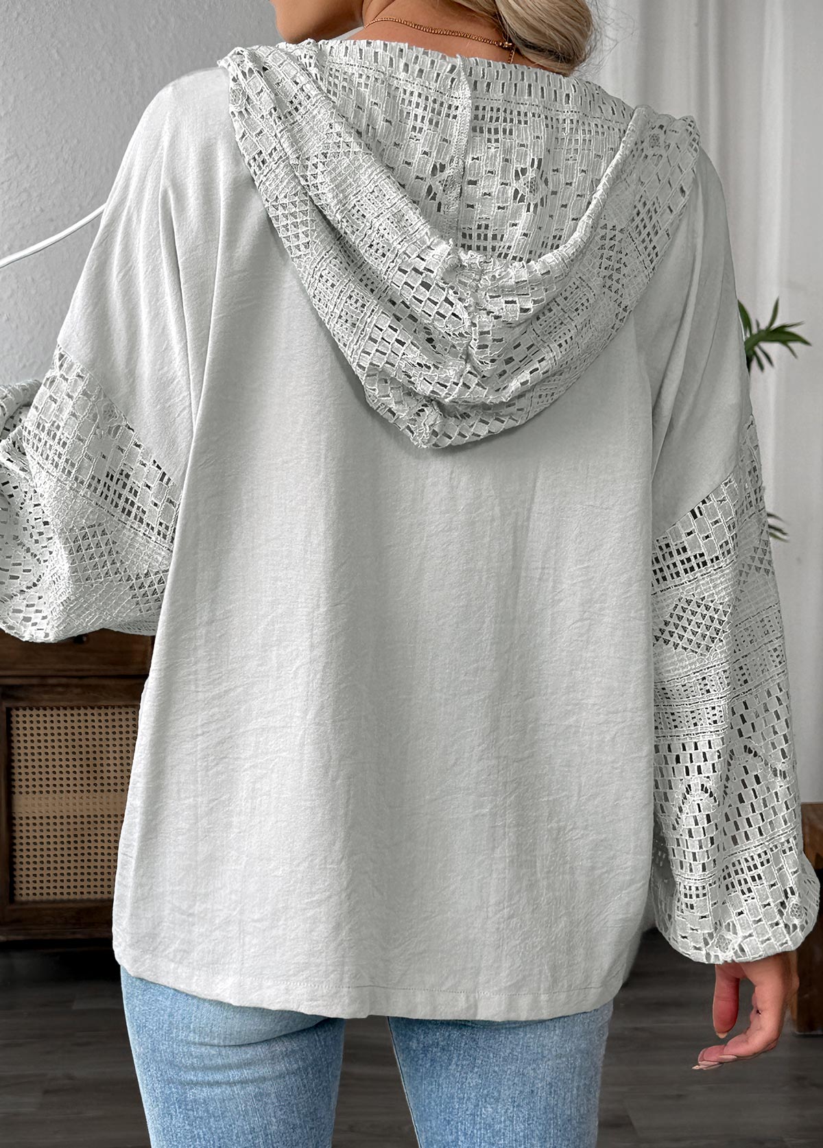 Light Grey Marl Long Sleeve Hoodie