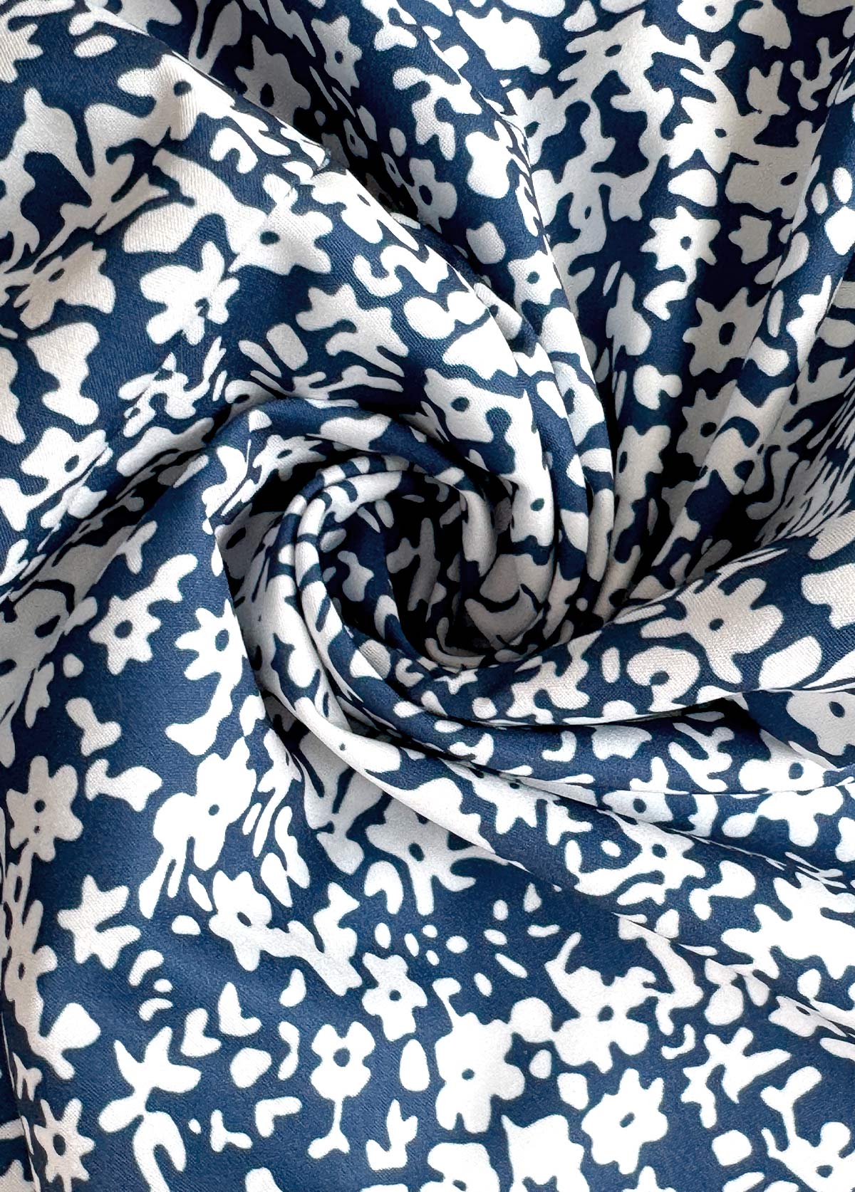 Ditsy Floral Print Light Blue Straight Leg Pants